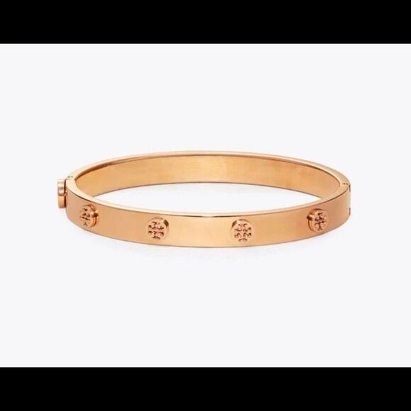 NWT Tory Burch Rose Gold Miller Bangle Bracelet - Picture 2 of 6